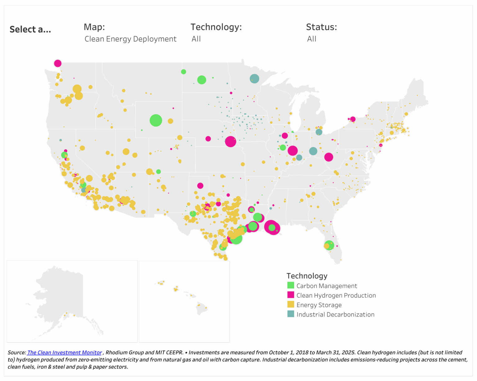 Bereitstellung und Herstellung sauberer Energie in den USA