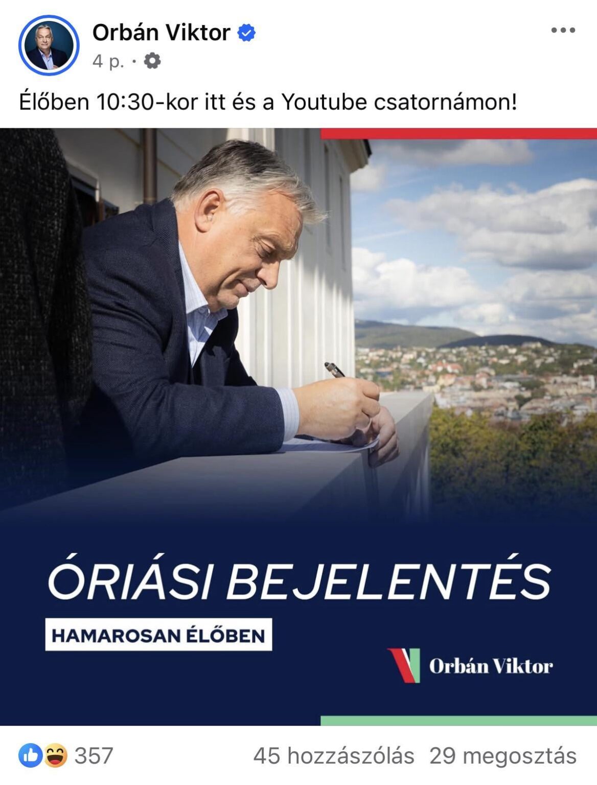 OV um 10.30 Uhr machen eine „riesige“ Ankündigung