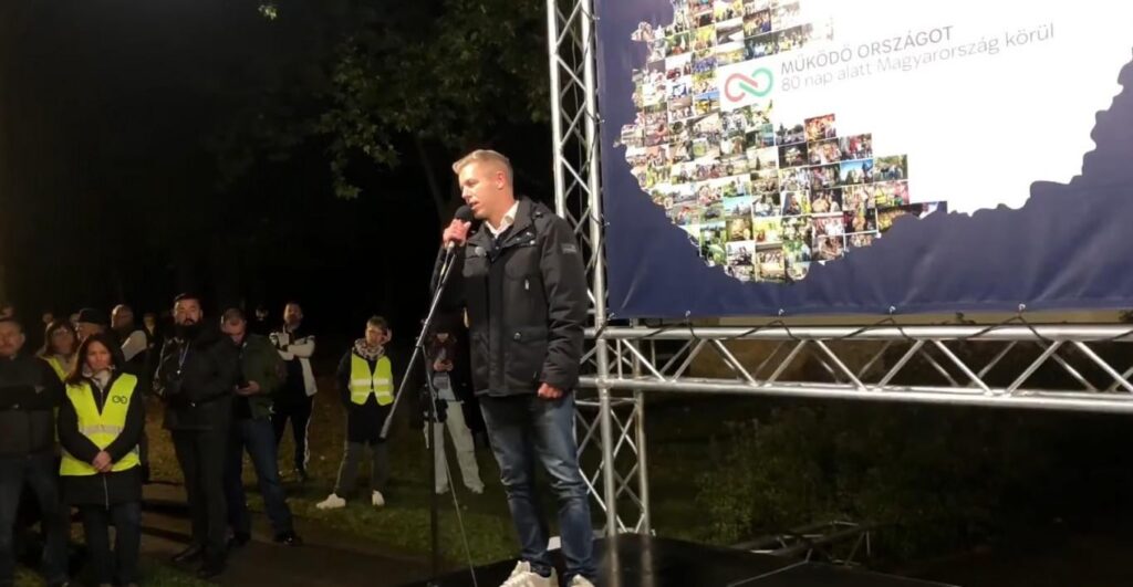 Peter Magyar röstete Hír TV in Bonyhád für eine Stunde
