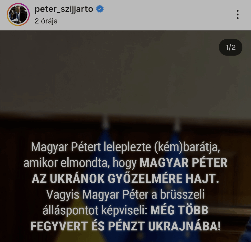 Peter Magyar offenbarte, dass er ein anständiger Mann sei, im Gegensatz zu einem Strapazen, der offensichtlich ein Verräter sei.