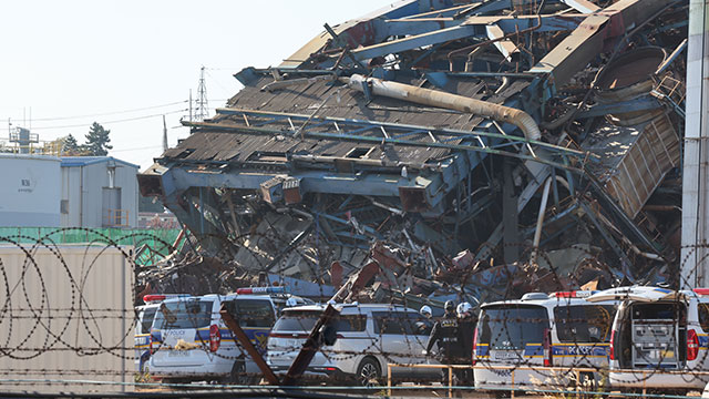 Polizei und Arbeitsministerium durchsuchen HJ Shipbuilding nach dem Einsturz des Ulsan Tower