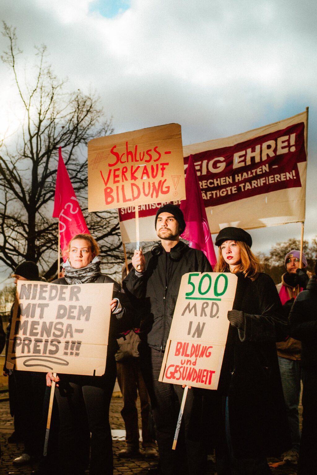 Am Donnerstag haben Studis aus ganzen Niedersachsen vor den Landtag in Hannover protestiert. Ich war mit der Kamera vor Ort. (OC) (hoffentlich kein low effort?)