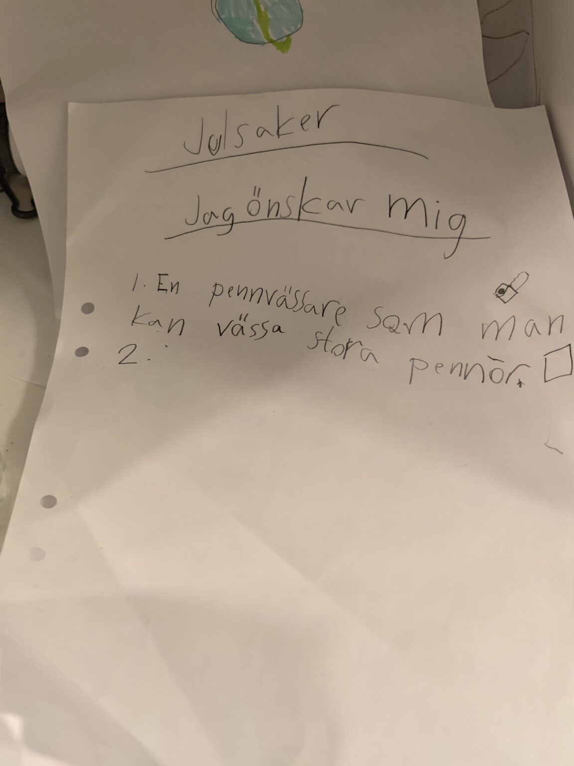 Manche Kinder stellen etwas vernünftigere Ansprüche an den Weihnachtsmann.