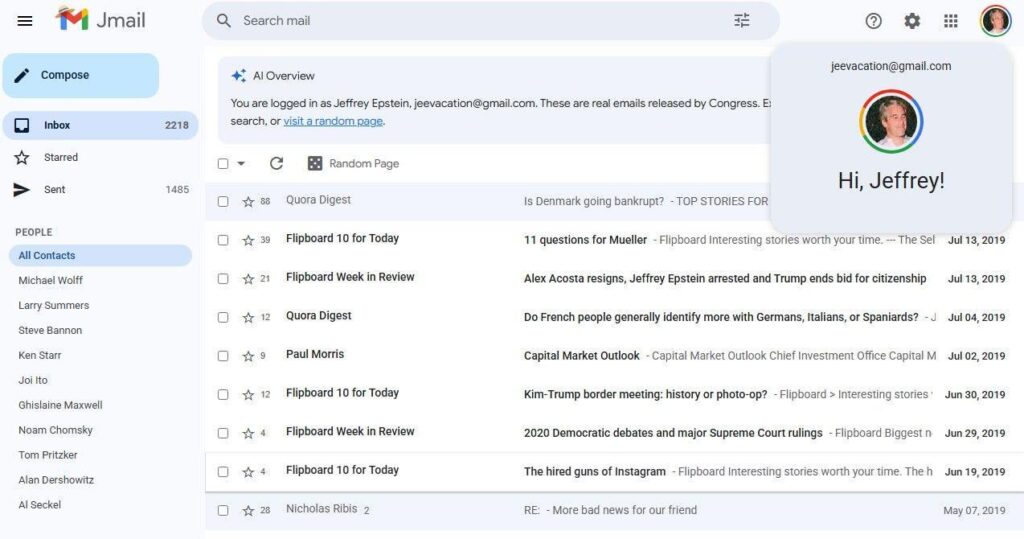 „Wir haben Gmail geklont, außer dass Sie als Epstein angemeldet sind und seine E-Mails sehen können“ ist das am eindrucksvollsten verfluchte Tech-Projekt des Jahres