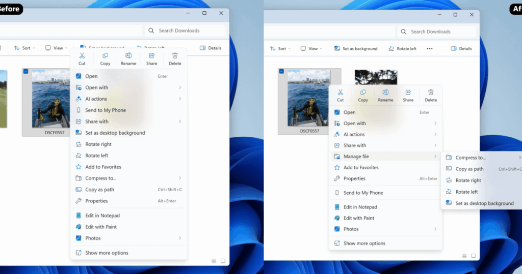 Microsoft beschleunigt und entrümpelt den Datei-Explorer in Windows 11