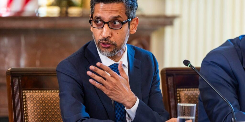 Sundar Pichai von Google sagt, der Job des CEO gehöre zu den „einfacheren Dingen“, die KI bald ersetzen könnte