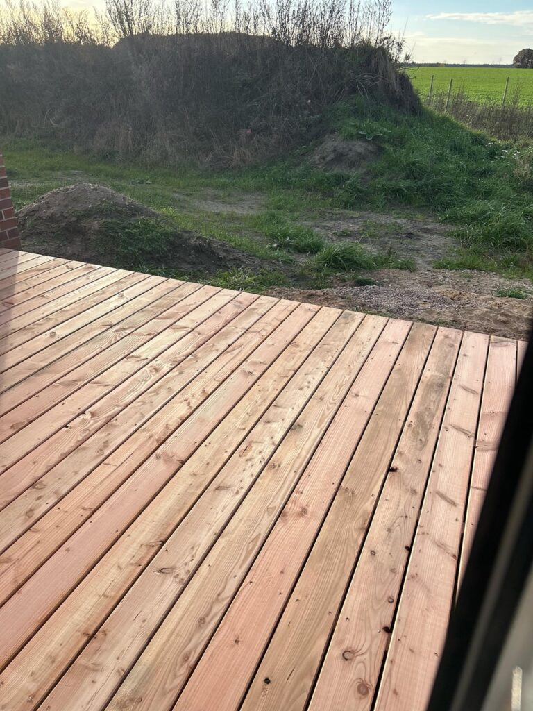 Terrasse neu, Holz bearbeiten?
