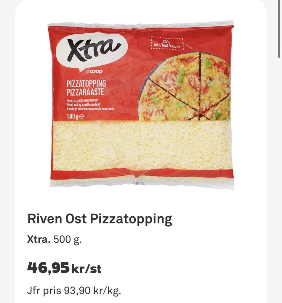 Warnung vor Coop's Xtra Pizza-Käse
