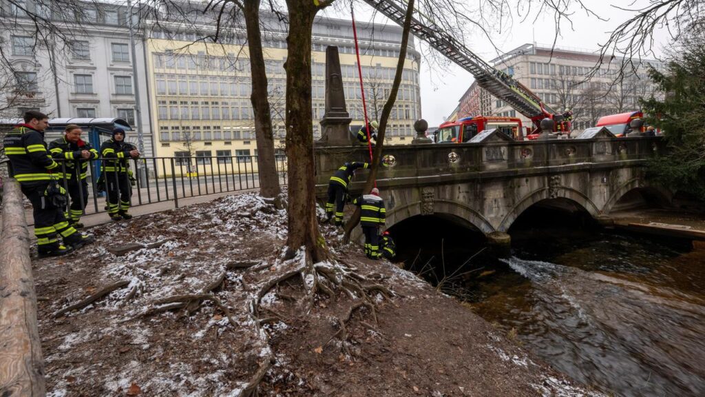 Pünktlich zu Weihnachten war sie plötzlich wieder da: die Eisbachwelle in München. Unbekannte hatten sie mit einer Rampe wiederhergestellt. Doch die Feuerwehr baute sie jetzt wieder ab – zum Leidwesen der Surfer. Pünktlich zu Weihnachten war sie plötzlich wieder da: die Eisbachwelle in München. Unbekannte hatten sie mit einer Rampe wiederhergestellt. Doch die Feuerwehr baute sie jetzt wieder ab - zum Leidwesen der Surfer.