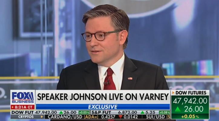 Mike Johnson behauptet, er arbeite mehr als 18 Stunden am Tag, weil Trump 21 Stunden arbeite