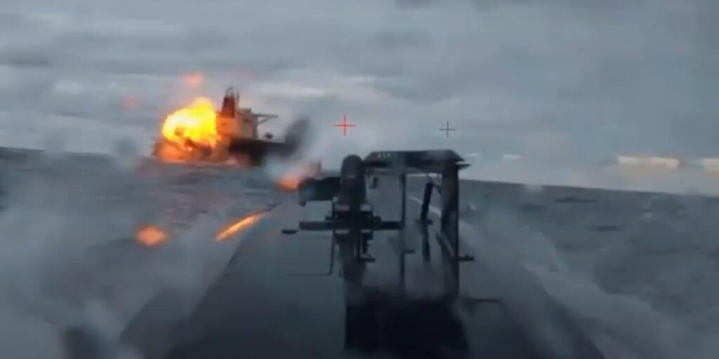 Ukrainische Marinedrohnen haben dritten Tanker der russischen „Schattenflotte“ angegriffen