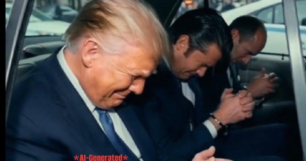 Newsom trollt das Weiße Haus mit einem schluchzenden Trump in Handschellen