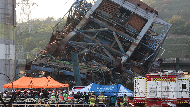Neun von ihnen werden wegen Einsturzes des Ulsan-Kesselturms untersucht, bei dem sieben Menschen ums Leben kamen