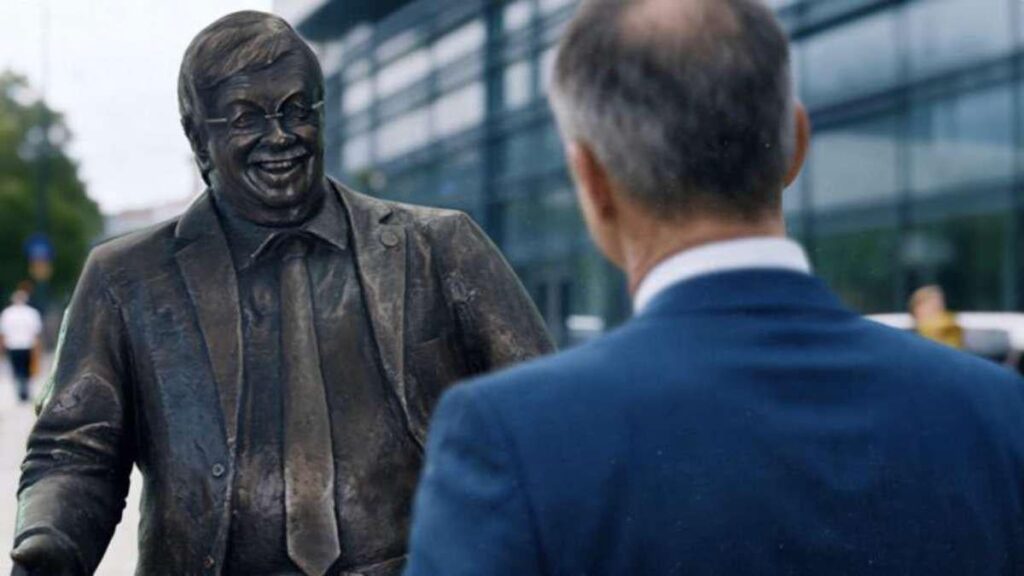 Aus Protest gegen Umgang mit AfD: Künstler stellen Lübcke-Statue vor CDU-Zentrale auf