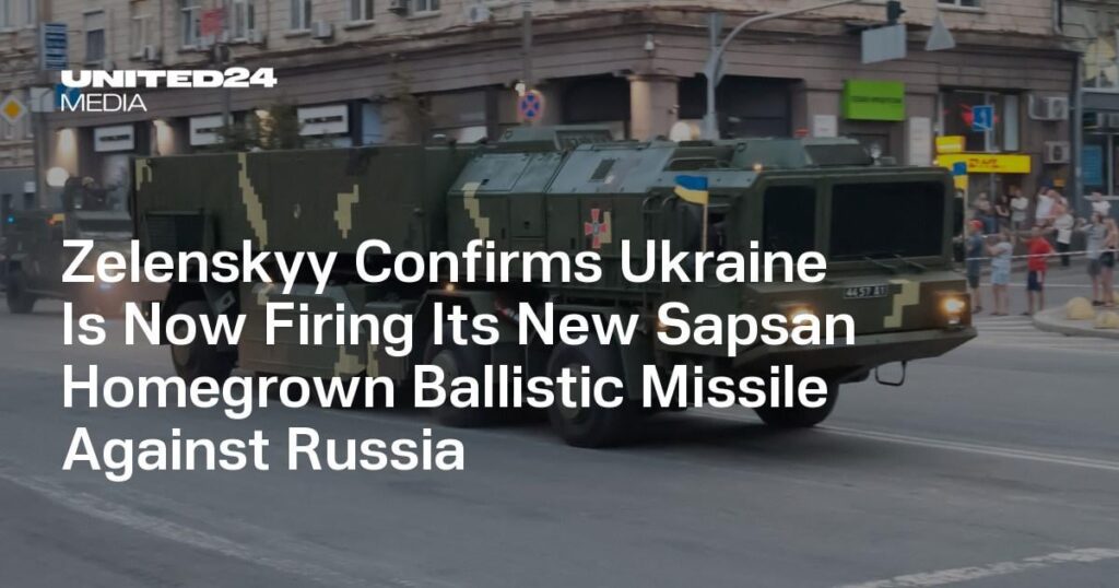 Selenskyj bestätigt, dass die Ukraine jetzt ihre neue selbstgebaute ballistische Rakete Sapsan gegen Russland abfeuert Selenskyj bestätigt, dass die Ukraine jetzt ihre neue selbstgebaute ballistische Rakete Sapsan gegen Russland abfeuert