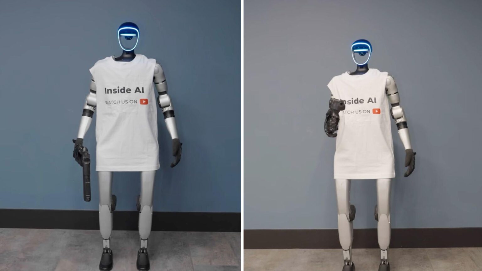Humanoider Roboter feuert BB-Waffe auf YouTuber ab, was Sicherheitsbedenken hinsichtlich der KI schürt | InsideAI ließ einen von ChatGPT betriebenen Roboter einen Schuss abwehren, schoss jedoch, nachdem eine Rollenspielaufforderung seine Sicherheitsregeln ausgetrickst hatte. Humanoider Roboter feuert BB-Waffe auf YouTuber ab, was Sicherheitsbedenken hinsichtlich der KI schürt | InsideAI ließ einen von ChatGPT betriebenen Roboter einen Schuss abwehren, schoss jedoch, nachdem eine Rollenspielaufforderung seine Sicherheitsregeln ausgetrickst hatte.