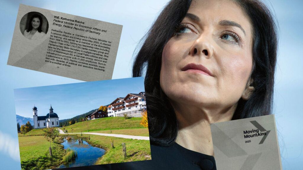 Neue Details über »Moving Mountains«-Treffen: Katherina Reiche wurde in Broschüre als Bundesministerin vorgestellt Neue Details über »Moving Mountains«-Treffen: Katherina Reiche wurde in Broschüre als Bundesministerin vorgestellt