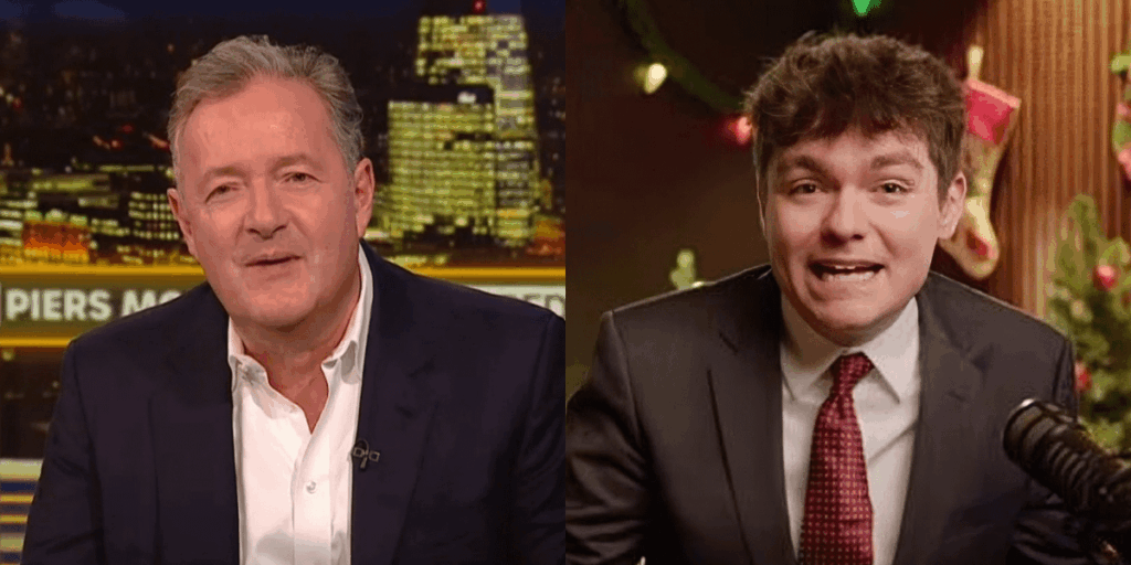 Rechtsextremer Aktivist gibt stolz zu, dass er noch nie Sex hatte, nachdem Piers Morgan in einem angespannten Interview seine Frauenfeindlichkeit zur Schau gestellt hat