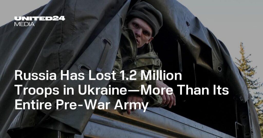 Russland hat in der Ukraine 1,2 Millionen Soldaten verloren – mehr als seine gesamte Vorkriegsarmee