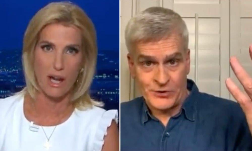 Laura Ingraham macht in ihrer eigenen Show ein Faceplant, nachdem die republikanische Senatorin sie zum Infrastrukturgesetz belehrt hat