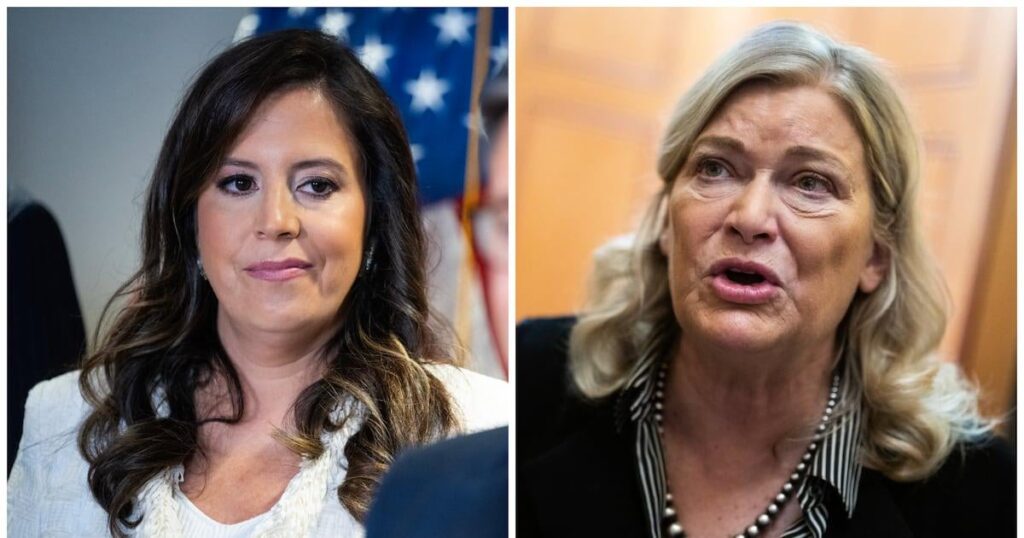 Zwei MAGA-Frauen geben innerhalb weniger Minuten auf | Die Abgeordnete Elise Stefanik und die Senatorin Cynthia Lummis ließen beide bombastische Ankündigungen fallen.