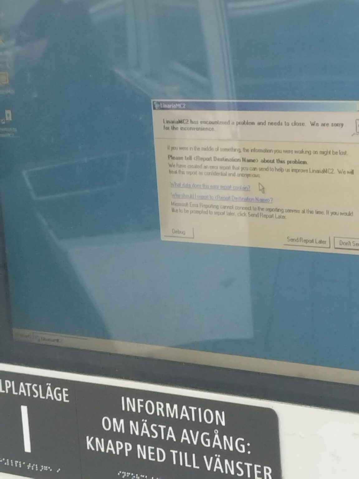 Im Resecentrum Halmstad läuft immer noch Windows XP