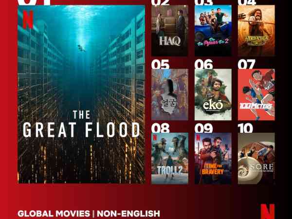 Der südkoreanische Film „The Great Flood“ steht in der vierten Woche an der Spitze der globalen Rangliste nicht-englischsprachiger Filme von Netflix