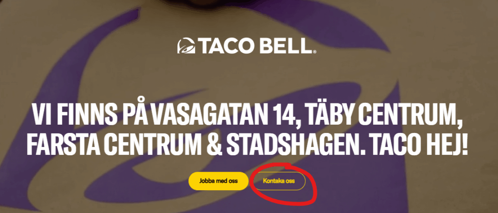 Taco Bell Sweden hatte seit seiner Einführung vor mehr als vier Monaten einen Tippfehler auf der Titelseite