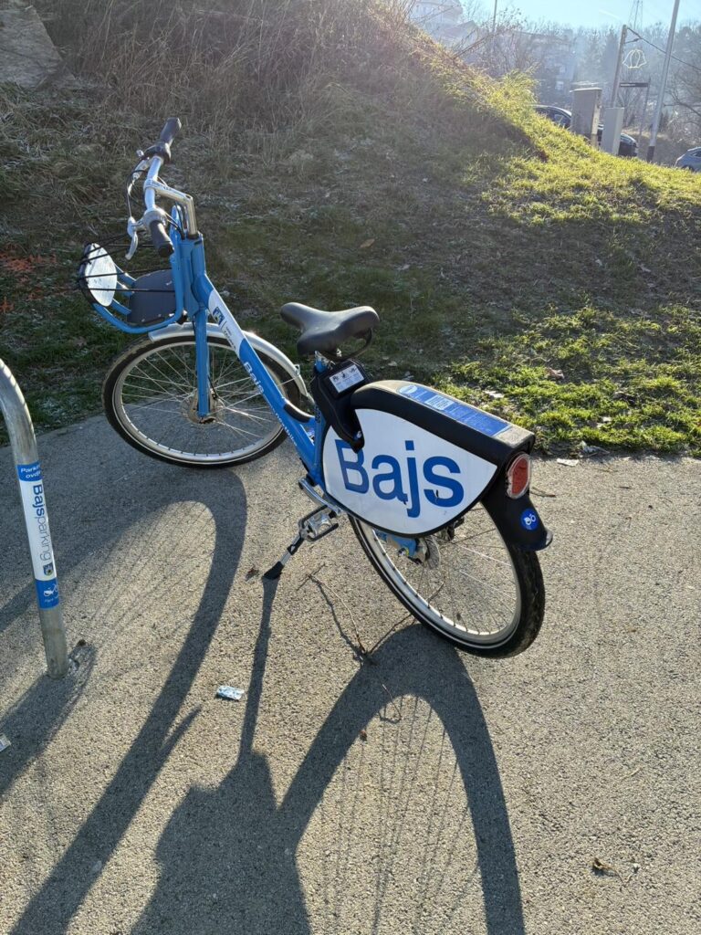 Habe auf einem Fahrrad weise Worte gefunden