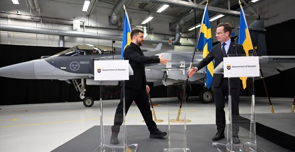 Kristersson: Bereit, den Gripen in die Ukraine zu schicken [När en fredsuppgörelse nås]