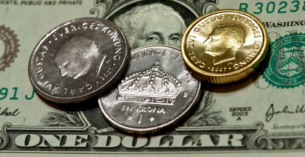 Der Dollar liegt zum ersten Mal seit 2022 unter 9 Kronen