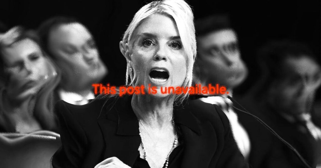 Pam Bondi löscht Beitrag, nachdem sie erwischt wurde, weil sie für Trump gelogen hat