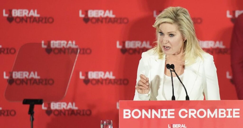 Bonnie Crombie ist „mit sofortiger Wirkung“ nicht mehr die Vorsitzende der Liberalen in Ontario.