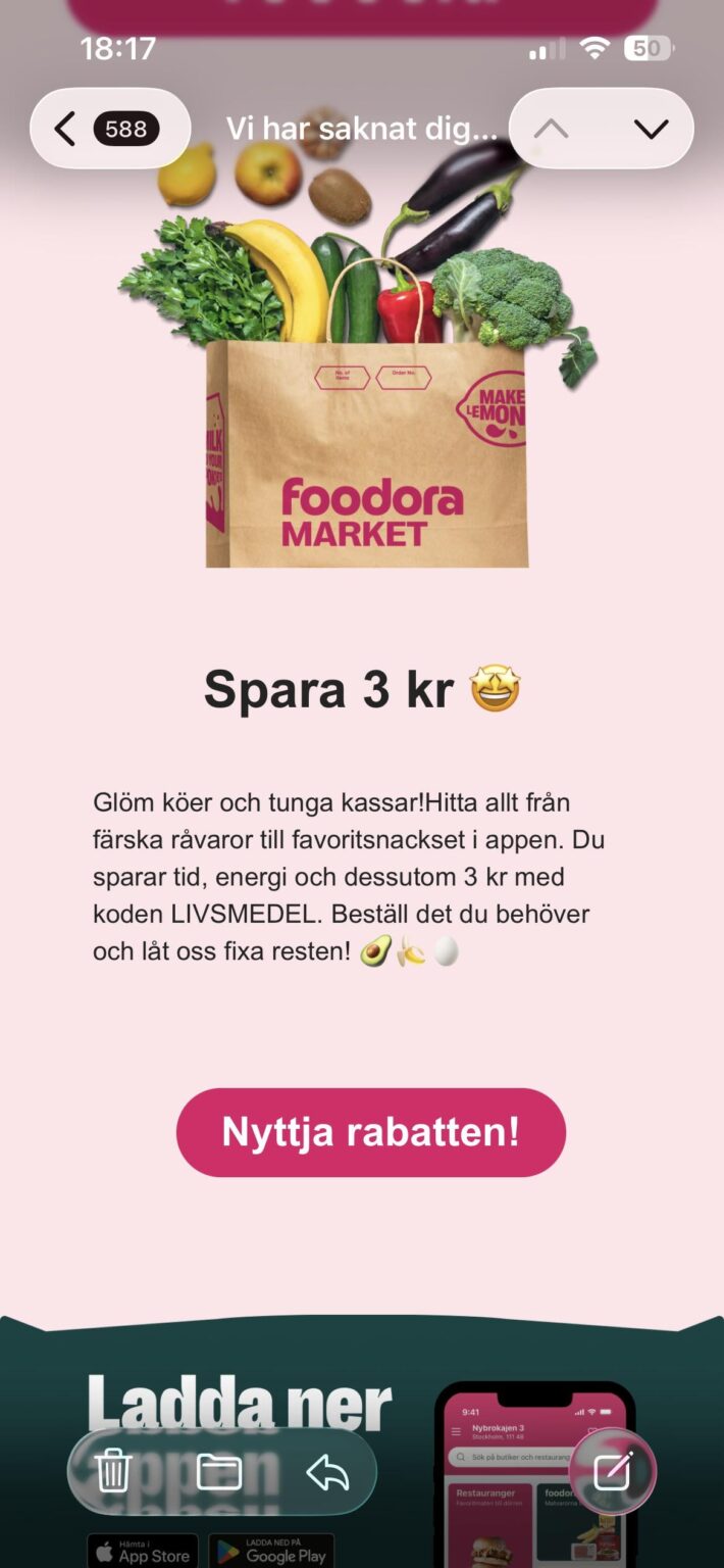 Foodora bietet großzügige Angebote