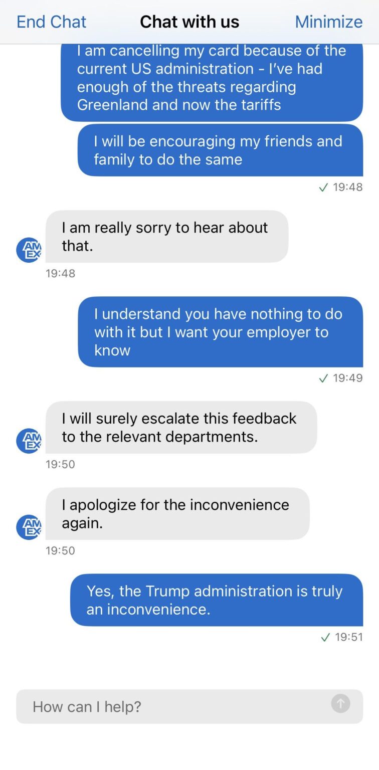 Ich habe gerade mein Amex gekündigt Ich habe gerade mein Amex gekündigt