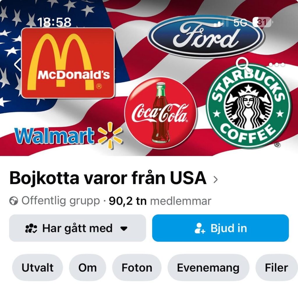 Eine der größten Gruppen Schwedens auf Facebook