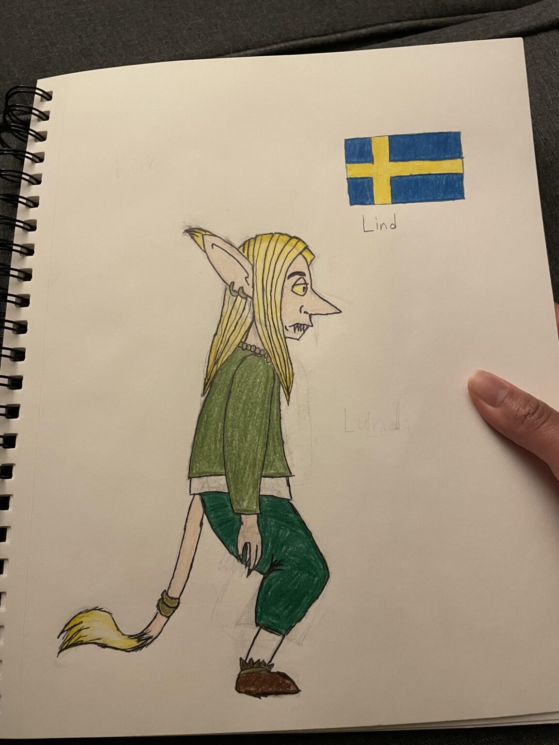 Schwedischer Troll: Erste Zeichnung Schwedischer Troll: Erste Zeichnung