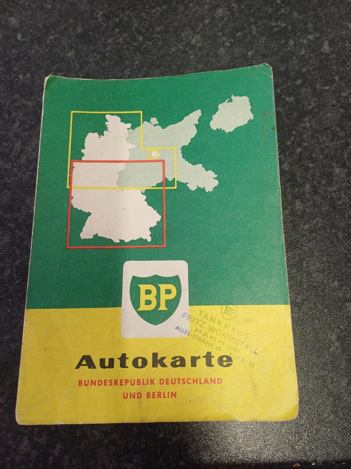 Bp Straßenkarte 1950er Jahre Deutschland