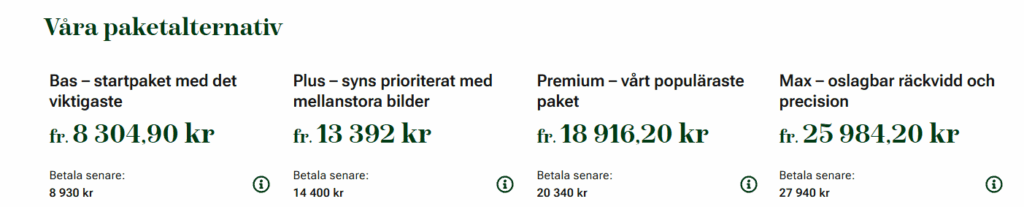 Hemnet ist ein Betrug. Kranke Preise sind auf ihrer Seite zu sehen.