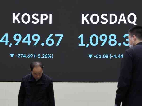 KOSPI schließt unter 5.000, nachdem er um über 5 % gefallen ist