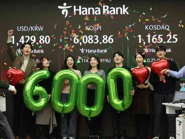 KOSPI steigt am Mittwoch um 1,91 % und durchbricht den Meilenstein von 6.000 Punkten