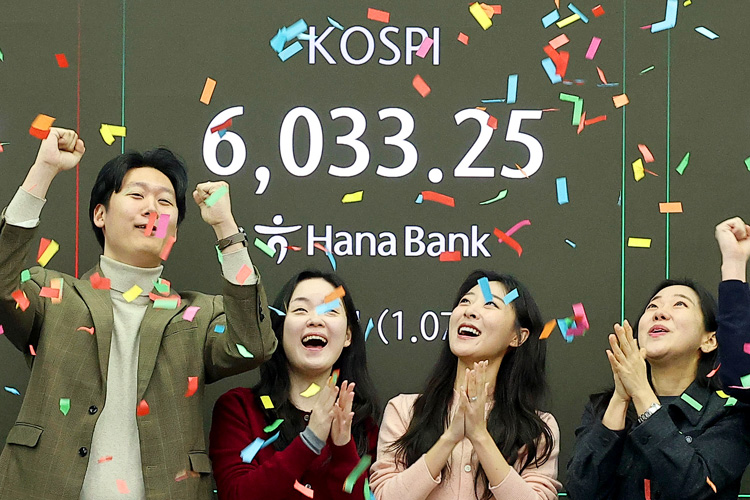 KOSPI durchbricht zum ersten Mal die 6.000-Marke