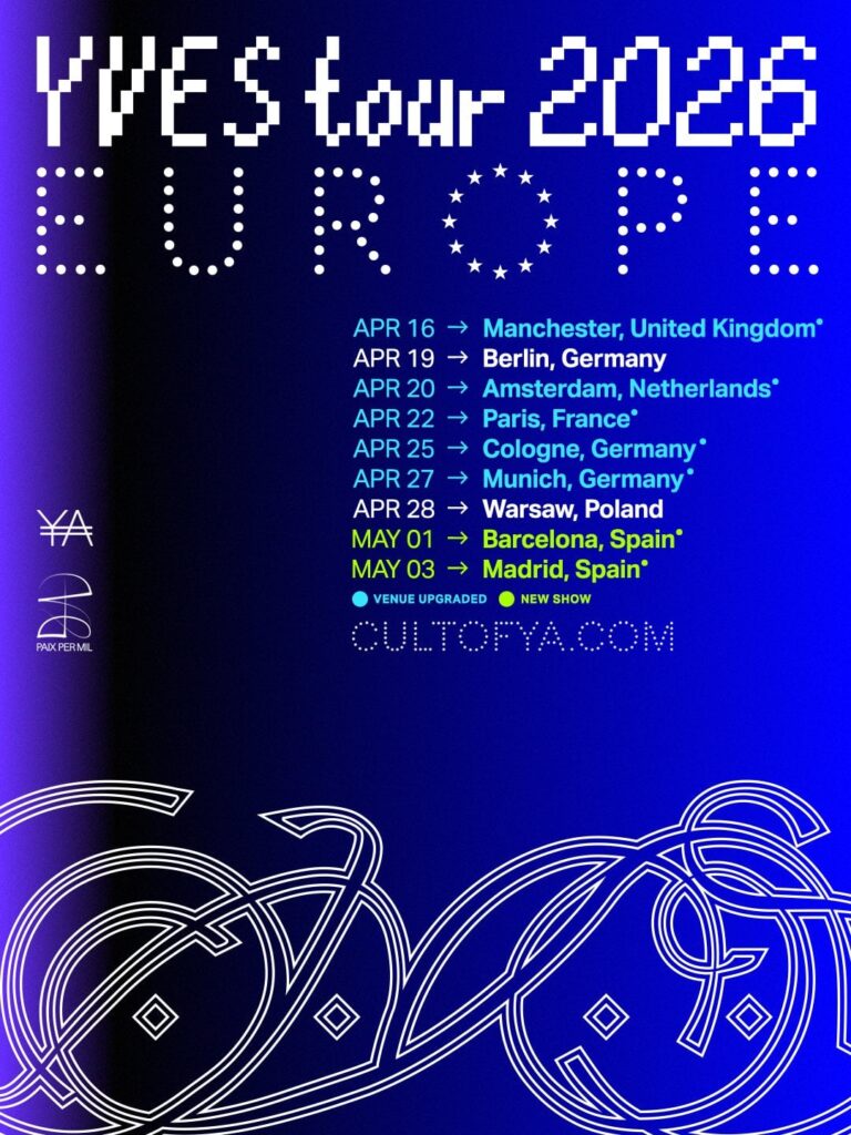 Yves – Europatournee 2026 (aktualisierte Shows)