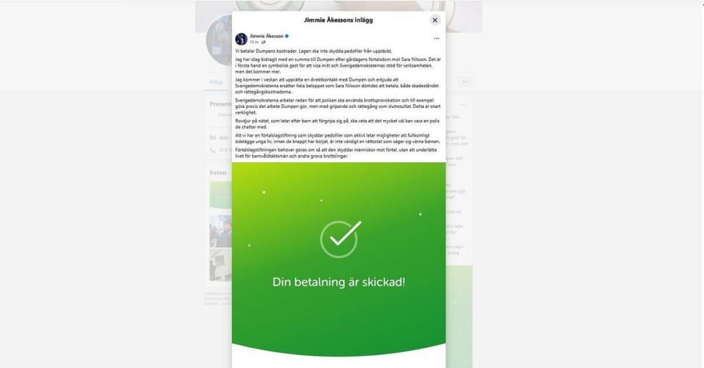 Åkesson hat Dumpens Manager nach dem Urteil abgewiesen