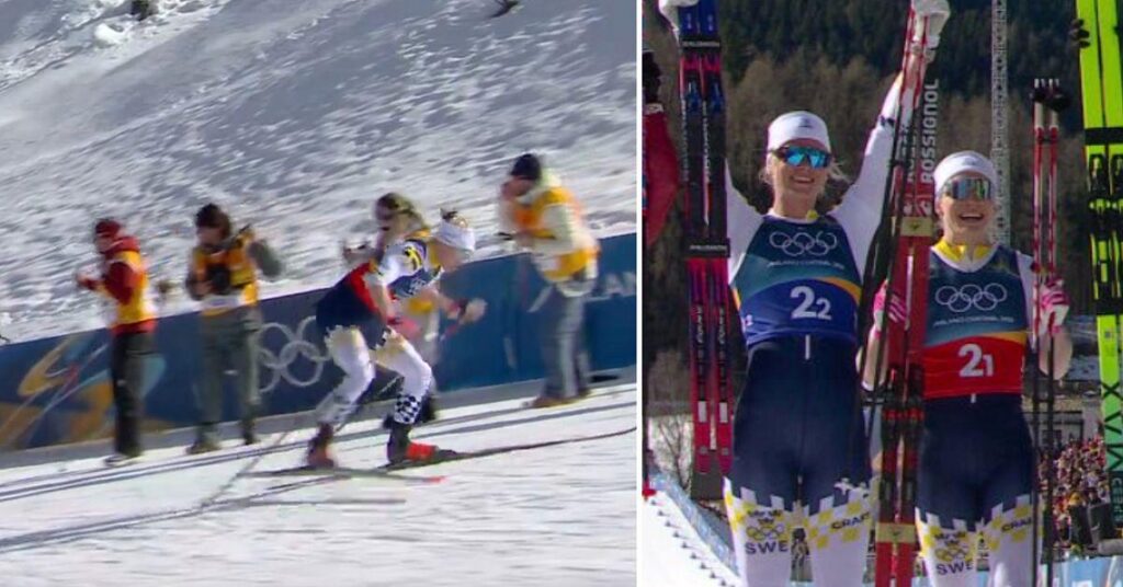 Skilanglauf: Jonna Sundling und Maja Dahlqvist holen olympisches Gold in der Sprintstaffel