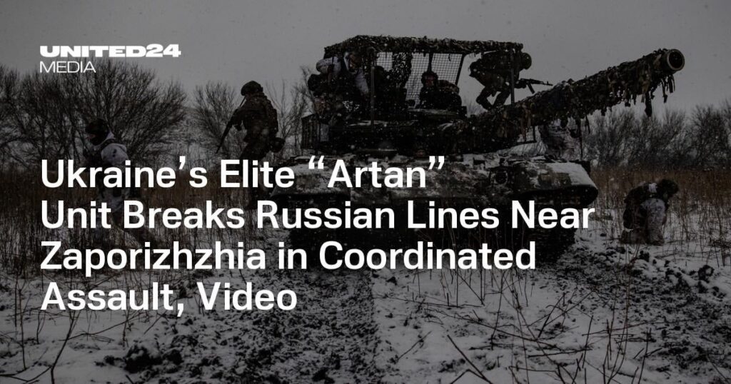 Die ukrainische Eliteeinheit „Artan“ durchbricht in einem koordinierten Angriff die russischen Linien in der Nähe von Saporischschja, Video