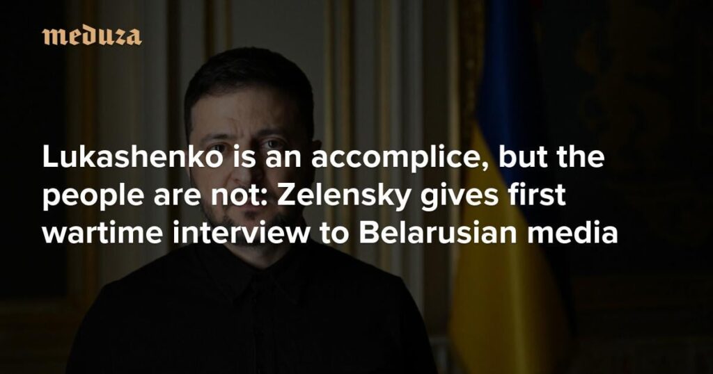 Lukaschenko ist ein Komplize, das Volk jedoch nicht: Selenskyj gibt belarussischen Medien sein erstes Kriegsinterview