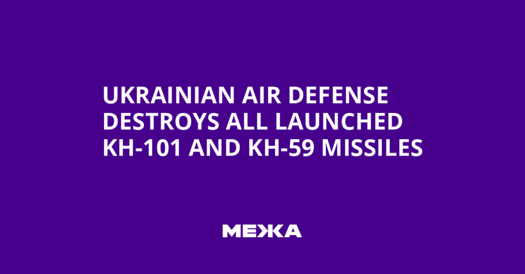 Die ukrainische Luftverteidigung zerstört alle abgefeuerten Kh-101- und Kh-59-Raketen