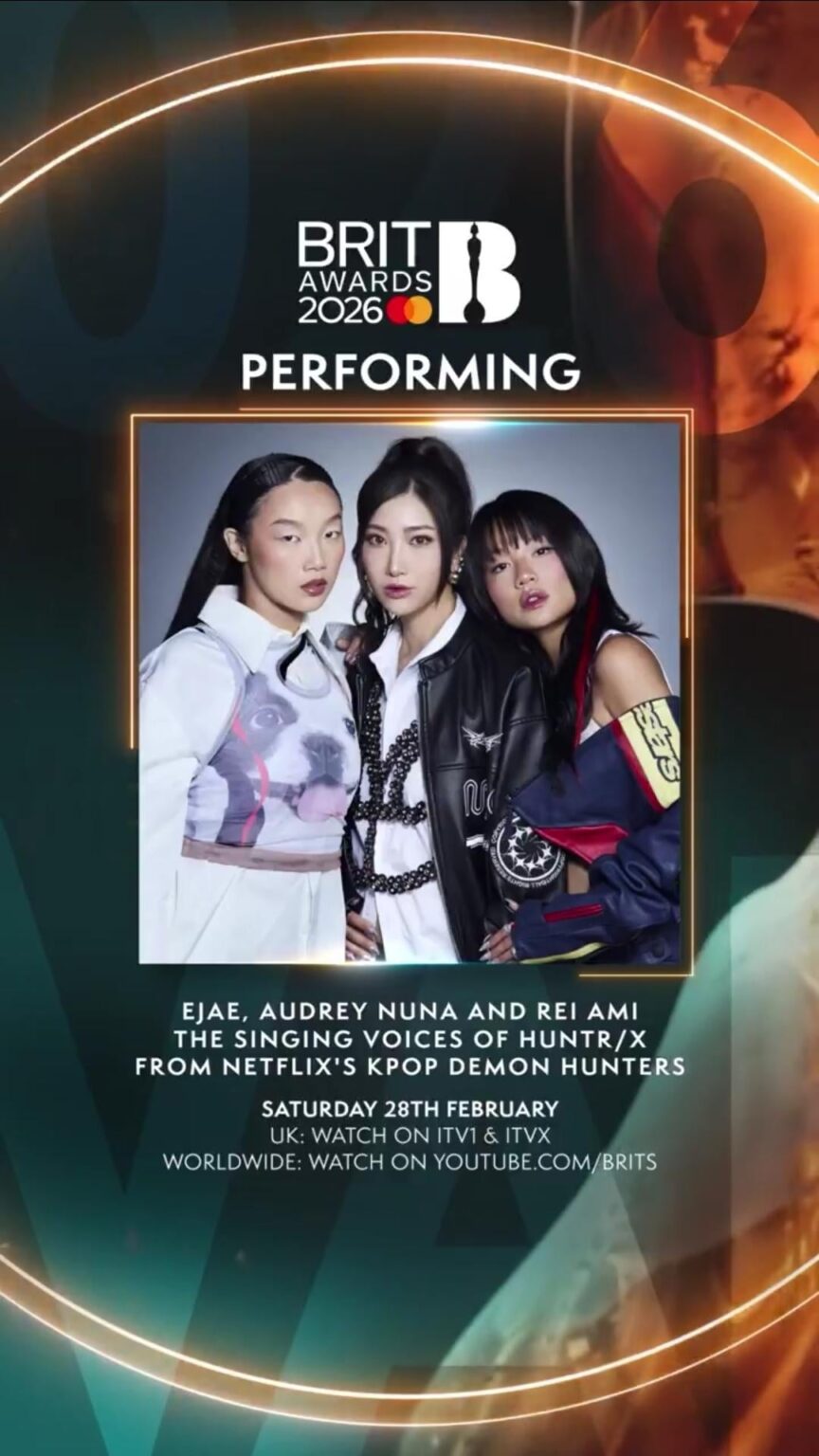 HUNTR/X (EJAE, Audrey Nina & Rei Ami) treten am 28. Februar bei den BRIT Awards 2026 in Manchester auf