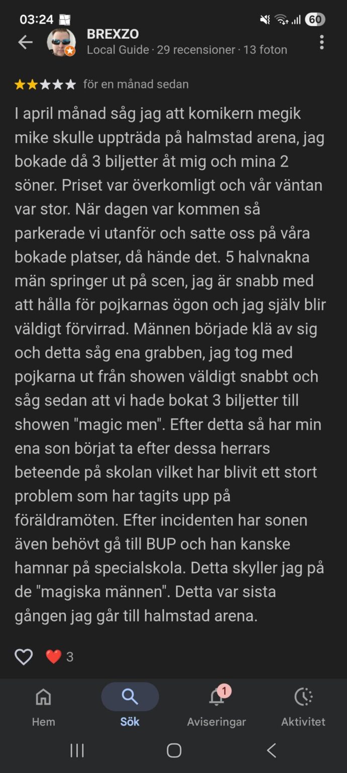 Haha, wow. (Google-Rezension)